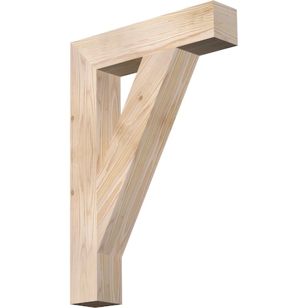 Ekena Millwork Traditional Block Smooth Bracket, Douglas Fir, 3 1/2"W x 18"D x 26"H BKT04X18X26TRA05SDF